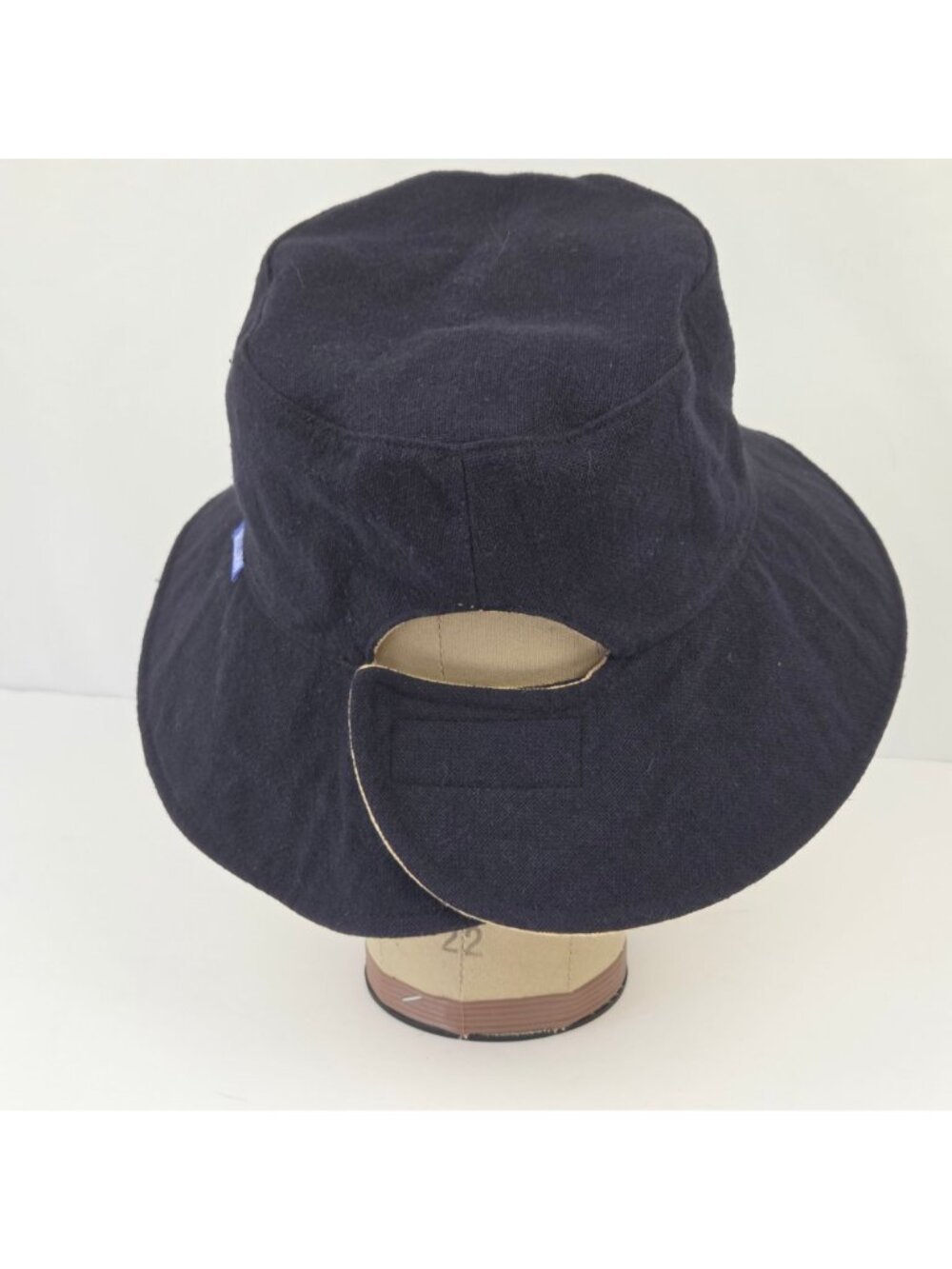 Wallaroo Reversible Resort Hat Tan & Black Wide Brim Sun Protection Cotton Blend - Picture 4 of 14